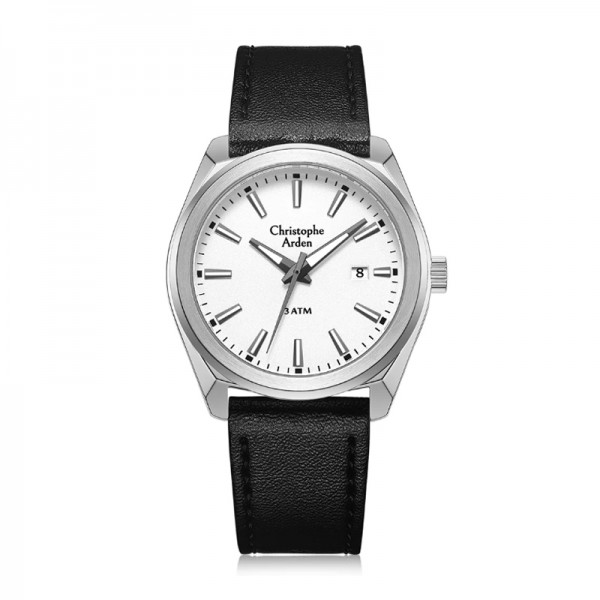 Christophe Arden CA 3001 Silver White Leather Man MDLSSSL